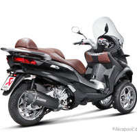 Piaggio Gilera Peugeot 2007-16 Slip-On Line (SS) Auspuffschalldämpfer S-PI4SO3-HRSSBL