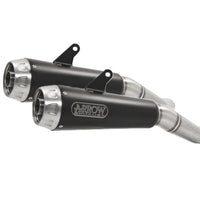 PRO-RACE STAINLESS STEEL DARK KAWASAKI Z1000 '17 RH+LH EXHAUST FOR ORIGINAL ARROW COLLECTORS APPROVED