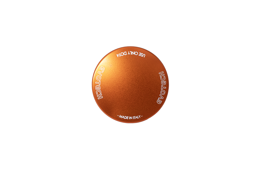 Rear brake/clutch fluid reservoir cap orange