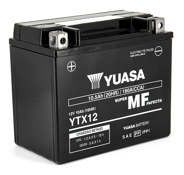 Yuasa YTX12 SLA AGM Motorcycle Battery