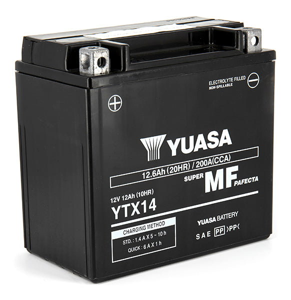 Yuasa YTX14 SLA AGM Motorcycle Battery