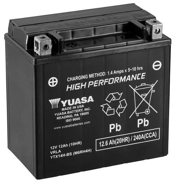 Yuasa YTX14H SLA AGM Motorcycle Battery