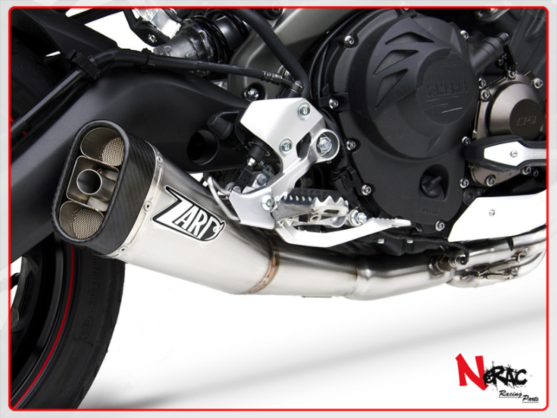 Scarico Completo 3>1 Racing In Acciaio Inox Satinato Con Fondello In Carbonio - Zard YAMAHA MT09 (2013/2016)