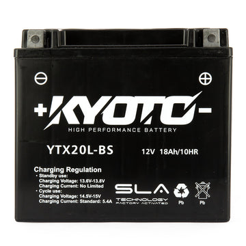 Kyoto Gtx20l-bs motorcycle battery - SLA AGM