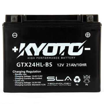 Kyoto Gtx24hl-bs motorcycle battery - SLA AGM