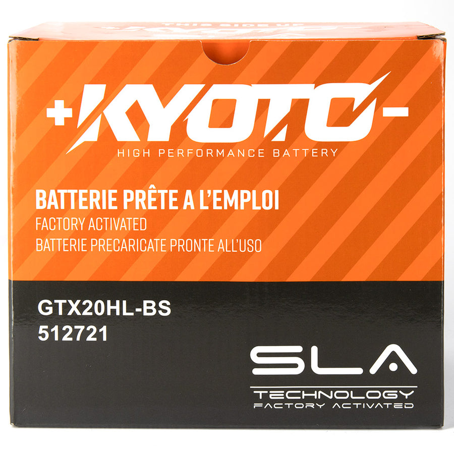 Kyoto Gtx20hl-bs motorcycle battery - SLA AGM