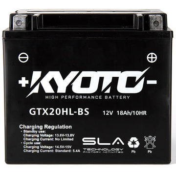 Kyoto Gtx20hl-bs motorcycle battery - SLA AGM