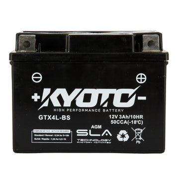 Kyoto Gtx4L-bs SLA AGM motorcycle battery