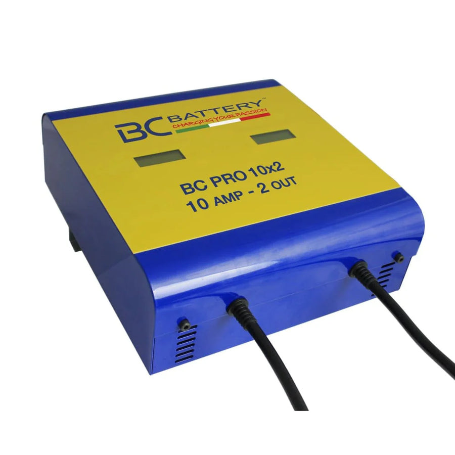BC PRO 10/2 - Automatic Battery Charger/Maintainer with 2 Outputs 12V 10A