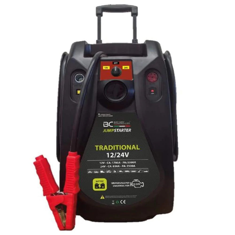 BC JUMPSTARTER TRADITIONAL 12V 5000A / 24V 2500A - 2 Odyssey 22Ah type batteries
