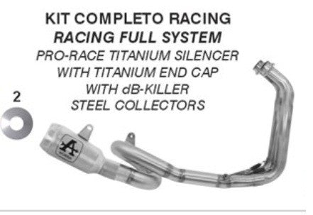 Complete RACING kit with Pro-Race silencer Yamaha MT-07 - ARROW