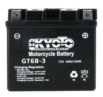 Kyoto GT6B-3 Motorcycle Battery - SLA AGM