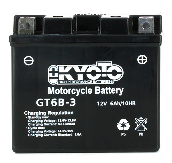 Kyoto GT6B-3 Motorcycle Battery - SLA AGM