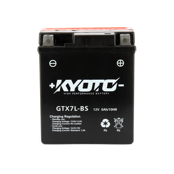 Kyoto Gtx7l-bs- x6 AGM motorcycle battery