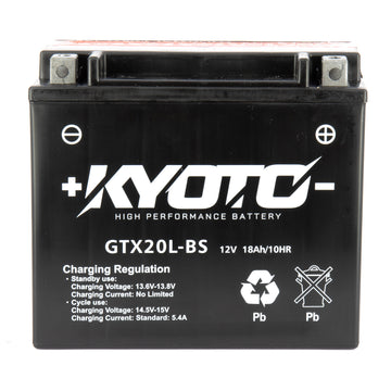 Kyoto Gtx20l-bs - X4 AGM motorcycle battery