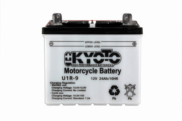 Kyoto U1r-9 Motorcycle Battery - With Acid