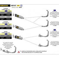 APPROVED THUNDER TITANIUM MUFFLER YAMAHA MT-07 '21 WITH CARBY FOUNDATION FOR 71758MI/KZ ARROW COLLECTORS