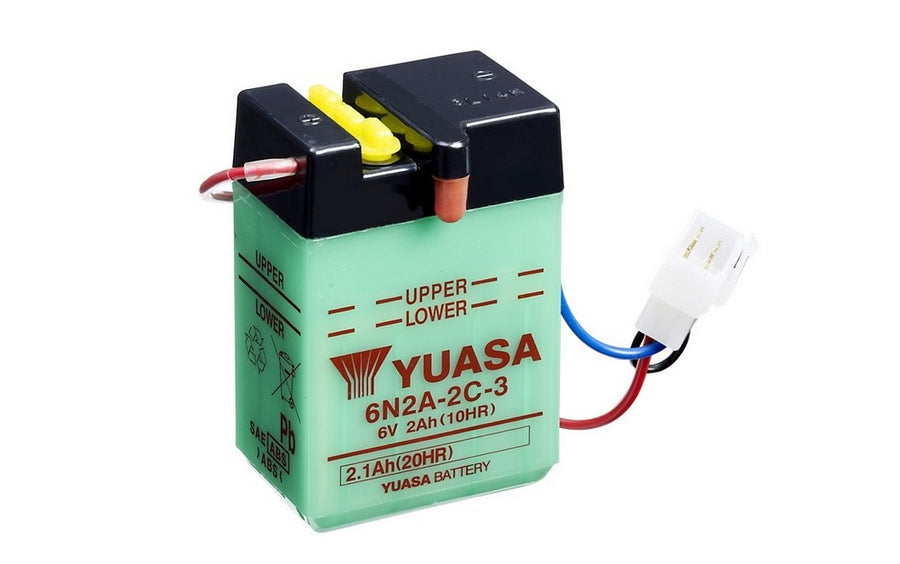 Yuasa 6n2a-2c-3 motorcycle battery - X10
