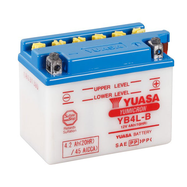 Yuasa YB4L-B Motorcycle Battery with Acid Pack