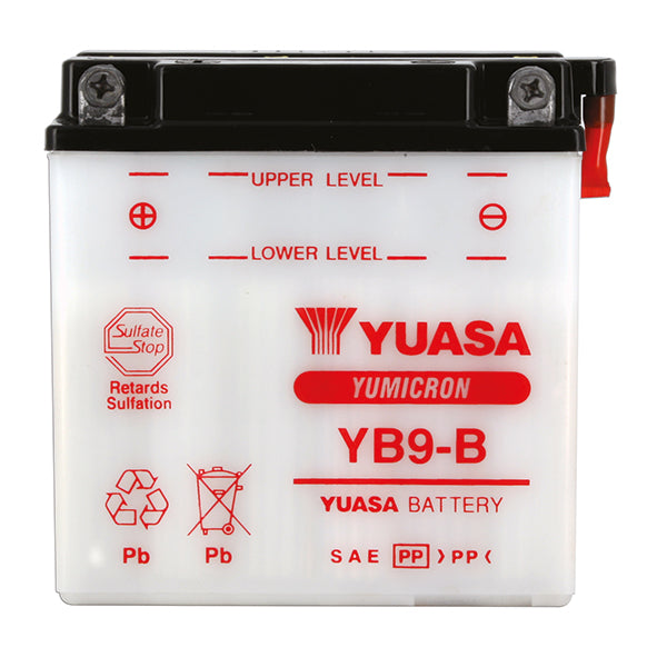 Yuasa YB9-B Motorcycle Battery with Acid Pack