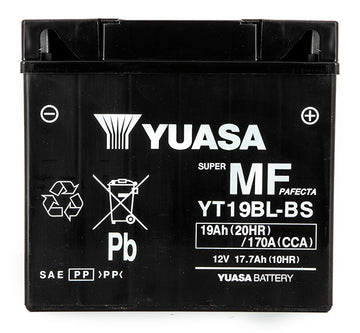 Yuasa Yt19bl-bs AGM Motorcycle Battery