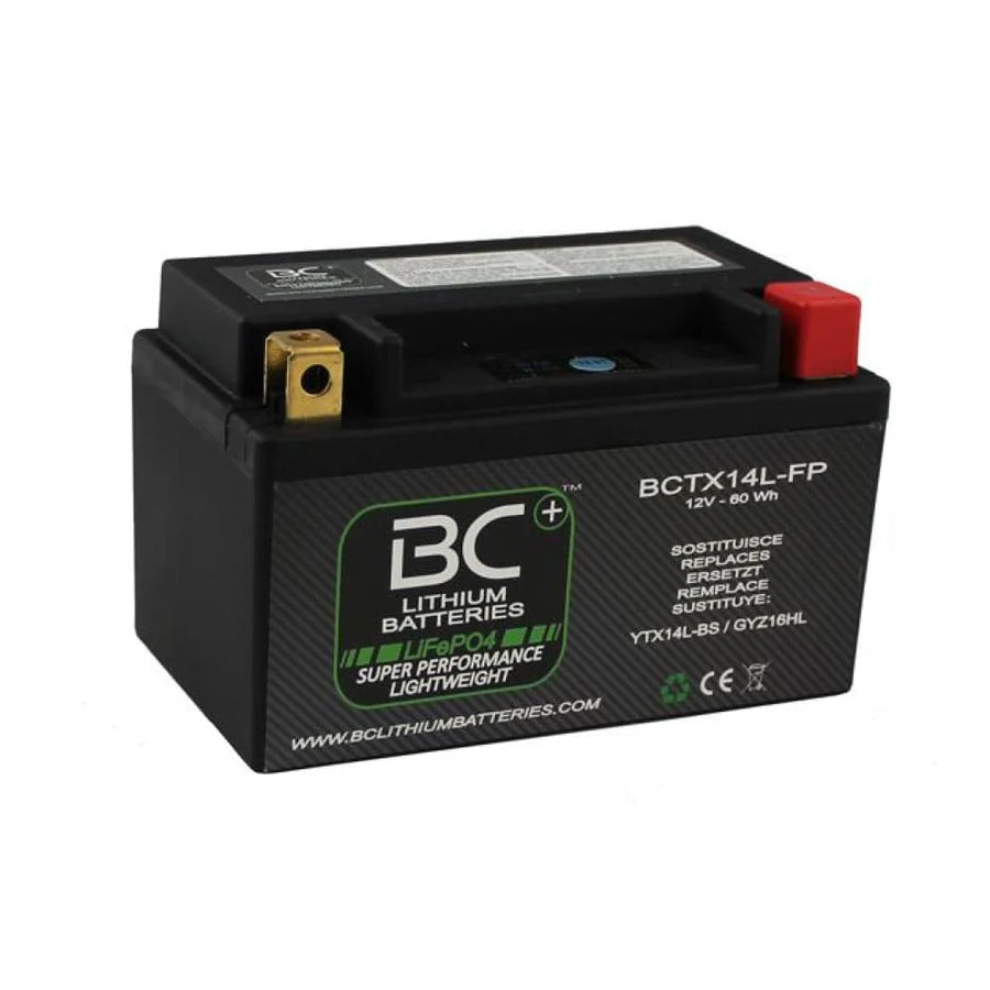 LiFeP04 BCTX14L-FP lithium motorcycle battery
