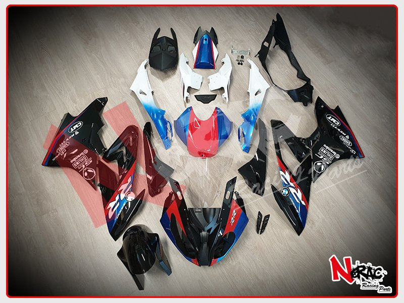 Kit Carena ABS - BMW S1000RR 2015/2018 - Grafica Black/White Motorsport