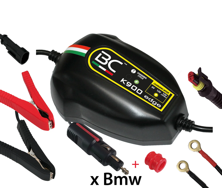 BC K900 EDGE 6V/12V/12V Can-Bus Battery Charger and Maintainer with ACC612V Ignition Adapter