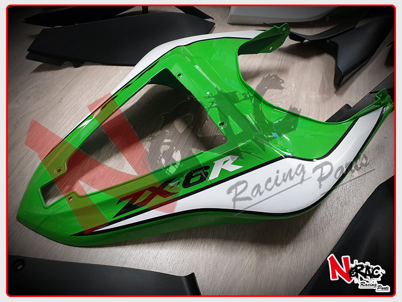 Kit Carena ABS - Kawasaki Ninja ZX-6R 2007/2008 - Grafica White/Green Vers.2