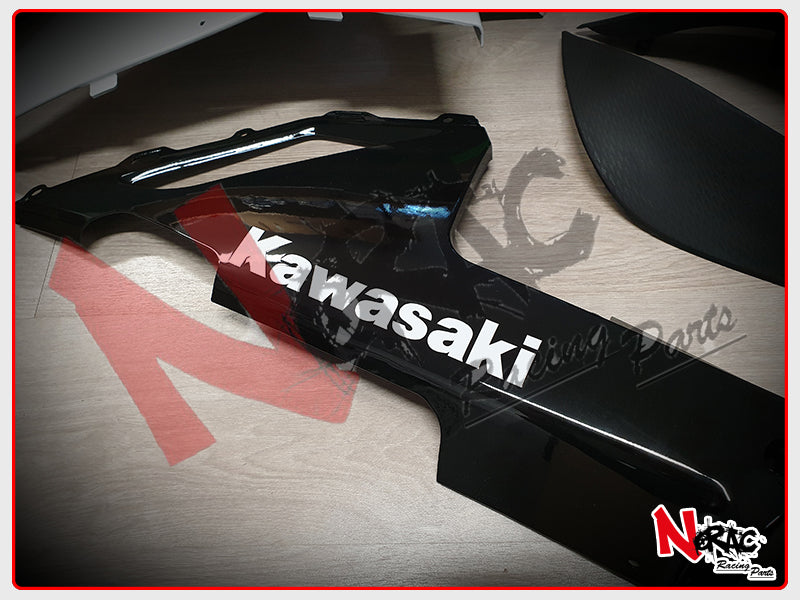 Kit Carena ABS - Kawasaki Ninja ZX-6R 2007/2008 - Grafica White/Green Vers.2