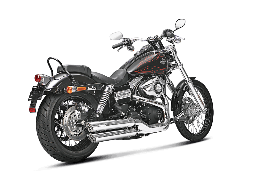 HD DYNA FXDF Fat Bob 2008-16 Slip-On Line Auspuffanlage (Chrom) S-HDDYSO4-HC