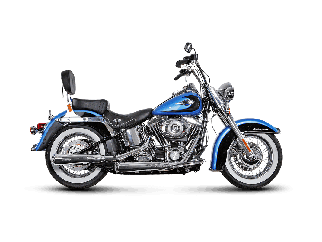 HD Softtail FXST Standard 2007-16 Slip On Line Exhaust (Chrome) S-HDSTSO2-HC