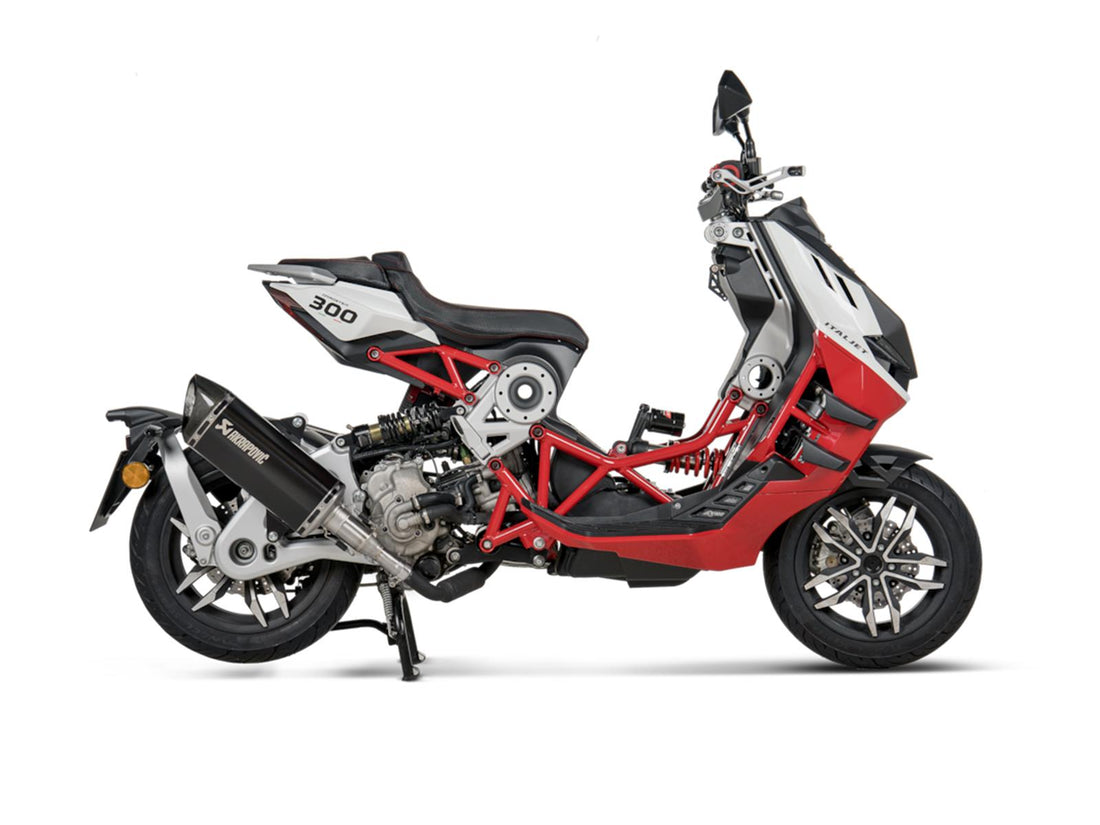 Italjet Dragster 300 2024 Slip-On Line Auspuff (Titan) S-IT3SO1-HRTBL