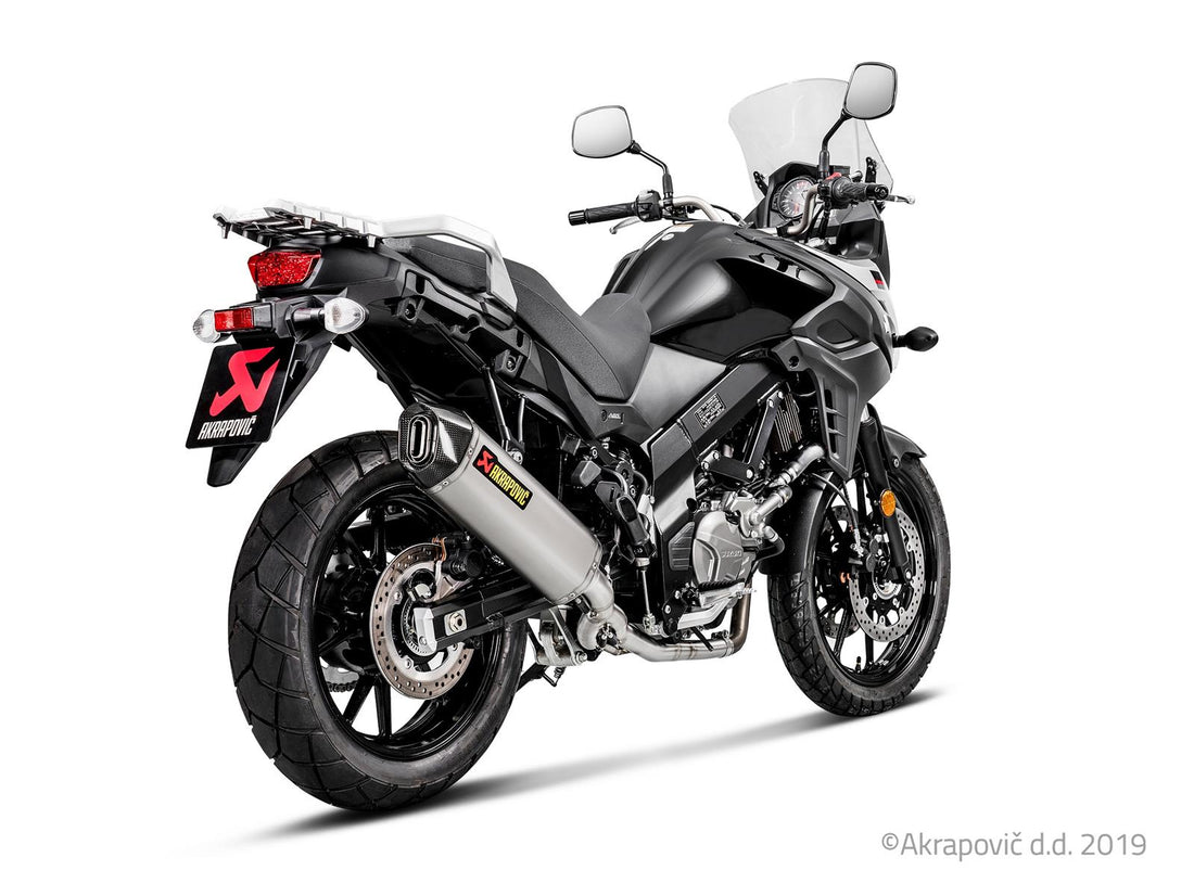 Komplette Auspuffanlage für Suzuki V-STROM 650 2017-24 Racing Line (Titan) S-S6R9-WT