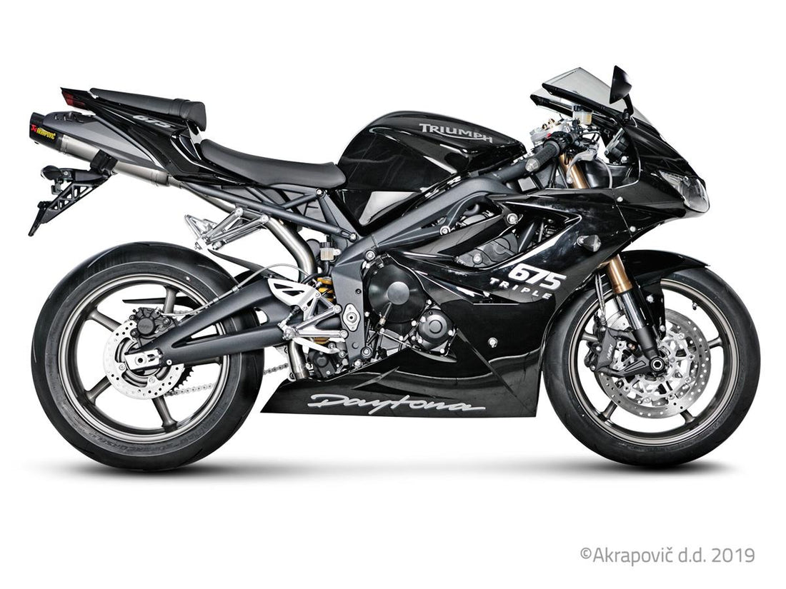 Terminale di scarico Triumph Daytona 675/R 2006-12 Slip-On Line (Titanio) S-T675SO3-HACT