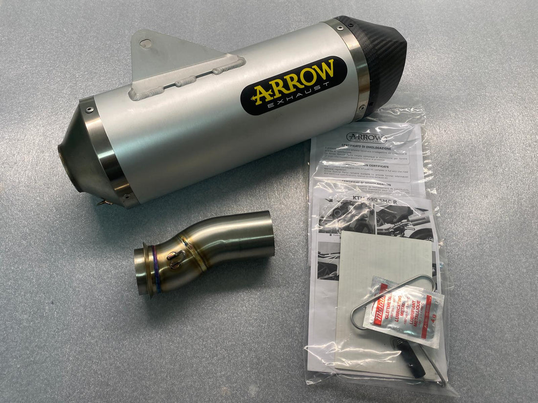 Terminale di Scarico Arrow Race-Tech KTM 690 SMC 2019-2024 + raccordo dekat