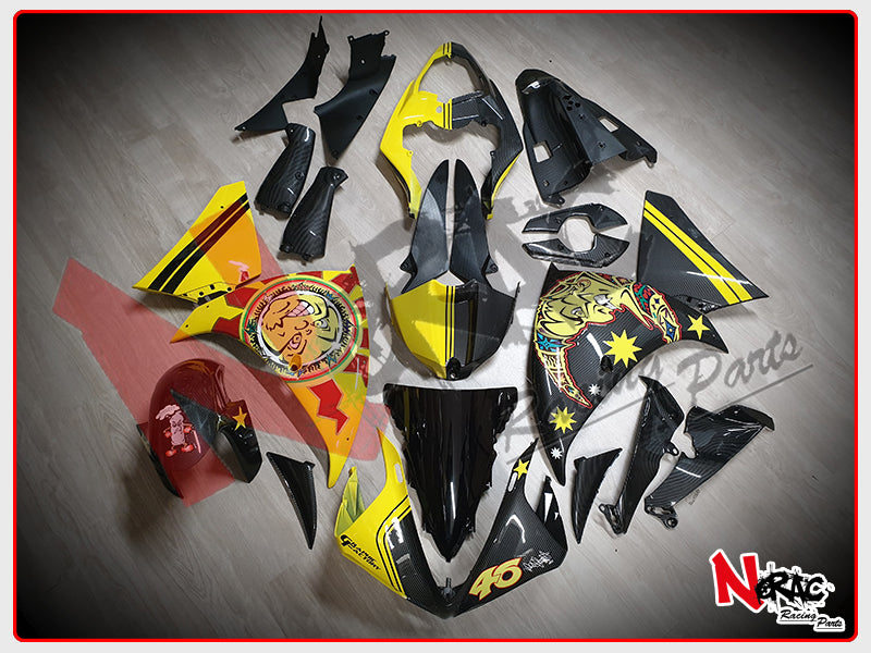 Kit Carena ABS - Yamaha YZF R1 2009/2011 - Grafica VR46 Carbon Look
