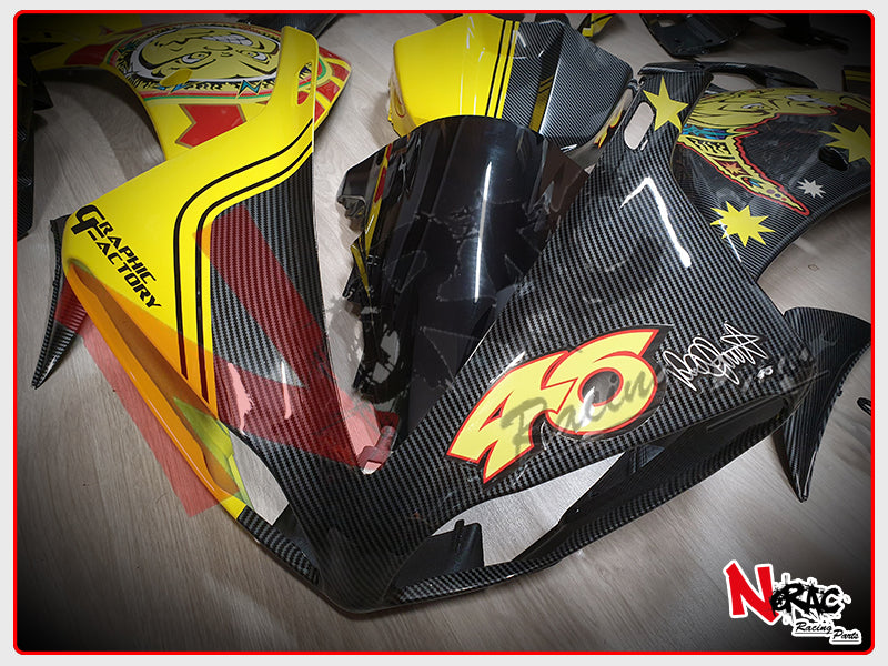 Kit Carena ABS - Yamaha YZF R1 2009/2011 - Grafica VR46 Carbon Look