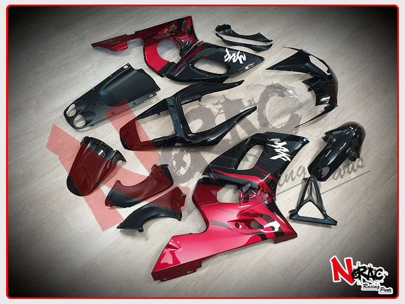 Kit Carena ABS - Yamaha YZF R6 1998/2002 - Grafica Black/Red Flame