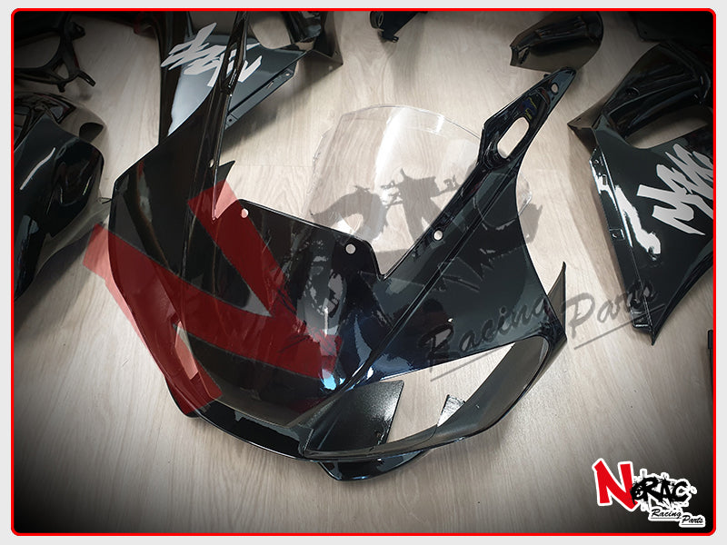 Kit Carena ABS - Yamaha YZF R6 1998/2002 - Grafica Black/Red Flame