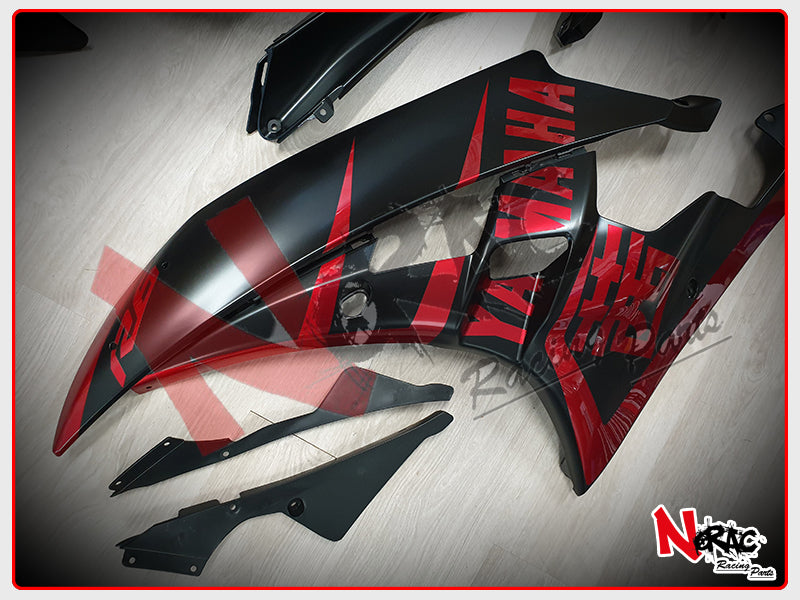 Kit Carena ABS - Yamaha YZF R6 2006/2007 - Grafica Matte Black/Pearl Red