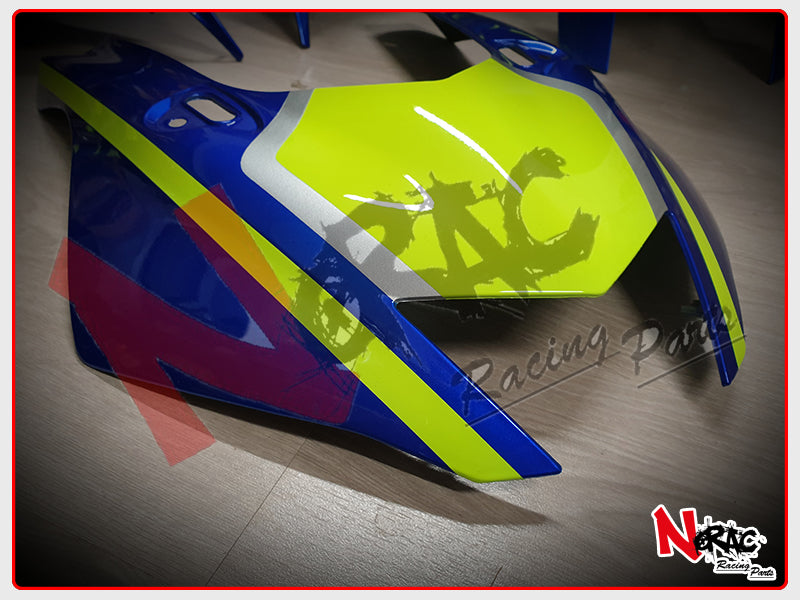 Kit Carena ABS - Yamaha YZF R6 2017/2024 - Grafica Blu/Giallo Fluo