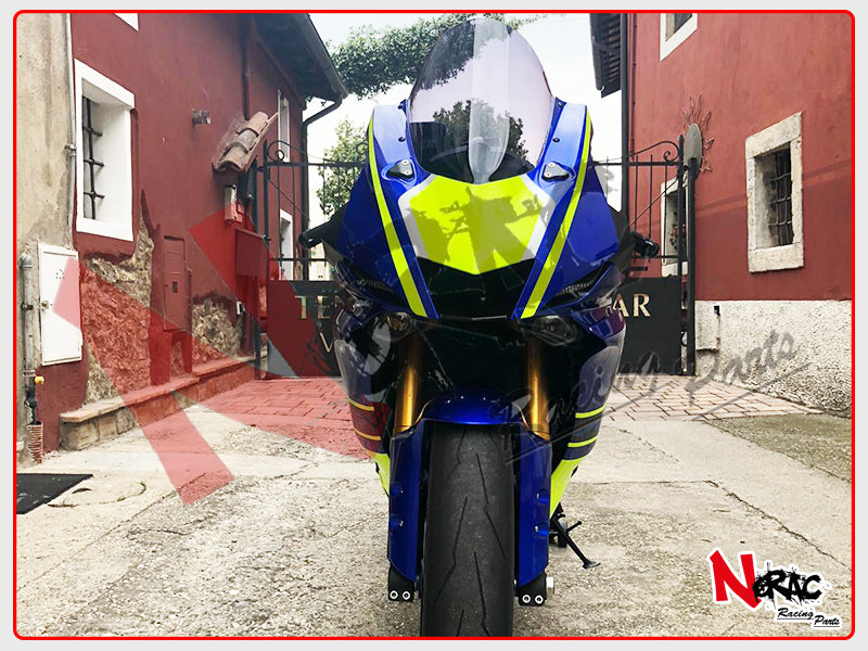 Kit Carena ABS - Yamaha YZF R6 2017/2024 - Grafica Blu/Giallo Fluo