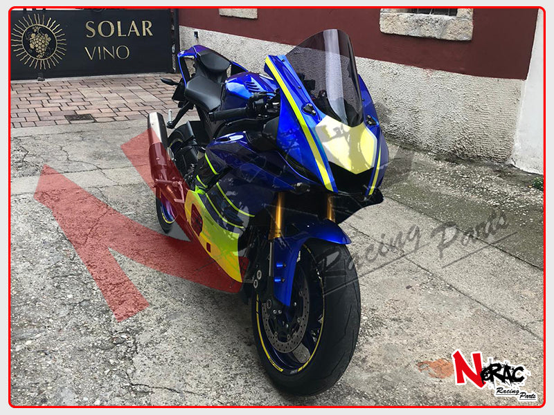 Kit Carena ABS - Yamaha YZF R6 2017/2024 - Grafica Blu/Giallo Fluo