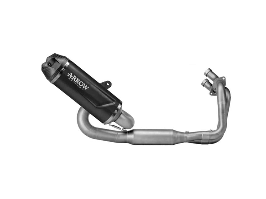 COMPLETE APPROVED KIT STAINLESS STEEL COLLECTORS + DARK ALUMINUM MUFFLER CARBY FOUNDATION KAWASAKI NINJA 650/Z650 '23/24 E5+