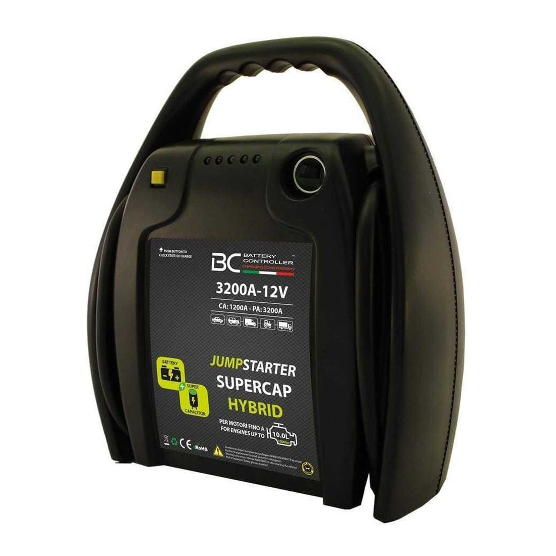 BC JUMPSTARTER SUPERCAP HYBRID 3200A 12V - Odyssey type battery 15Ah + Supercapacitors