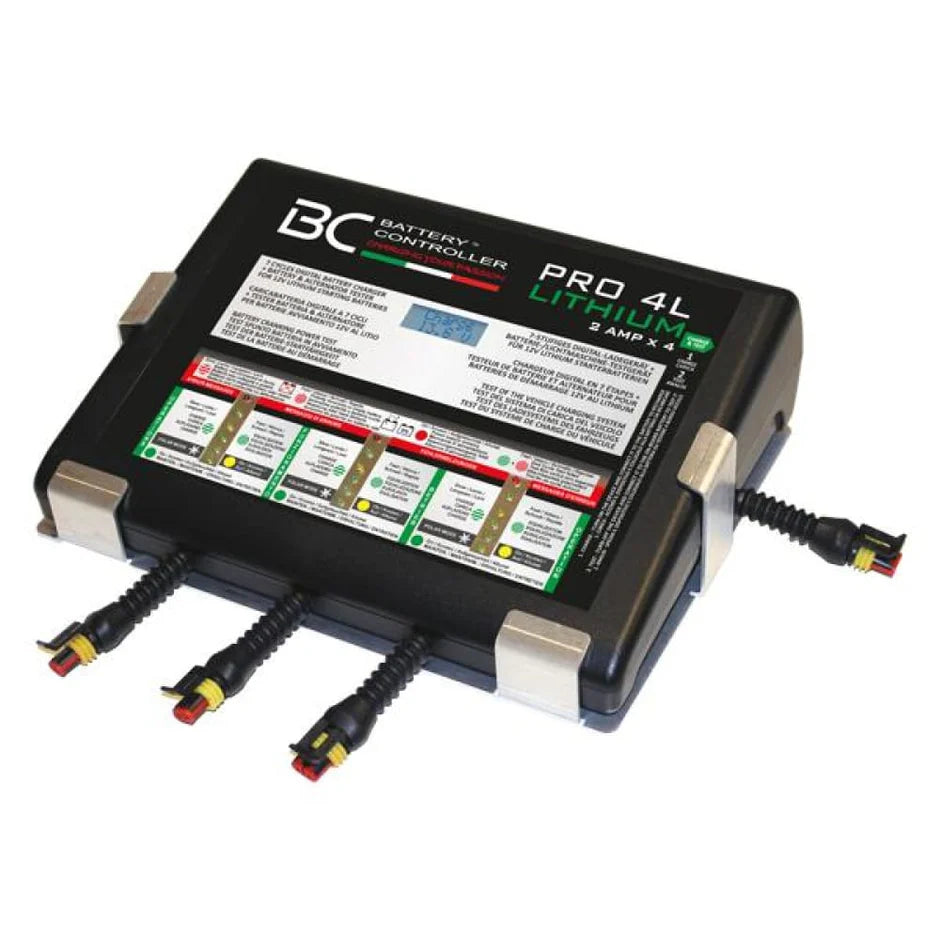 BC PRO4L - 4-Port Lithium Battery Charger + Wall Mount
