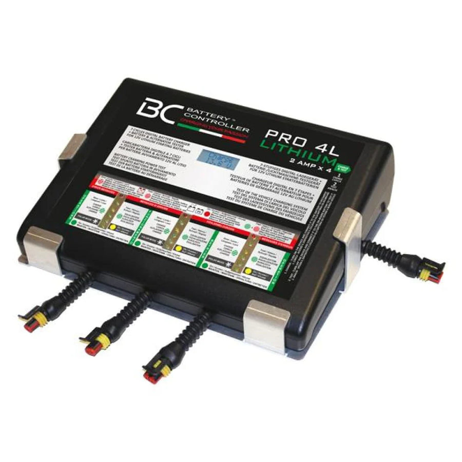 BC PRO4L - 4-Port Lithium Battery Charger + Wall Mount