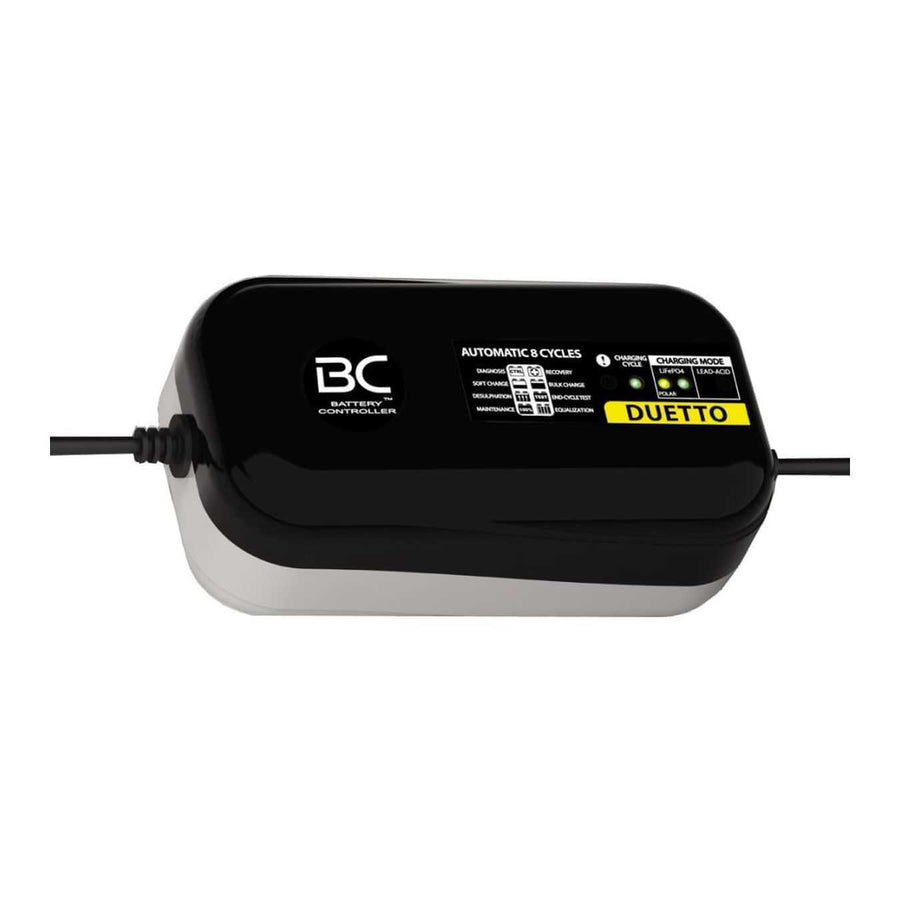 BC DUETTO 1.5 AMP Battery Charger and Maintainer + Ducati DDA Adapter