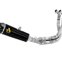 INDY RACE DARK ALUMINUM COLLECTOR + SILENCER KIT KAWASAKI Z650 '21/22 WITH CARBY END CAP AND DBK